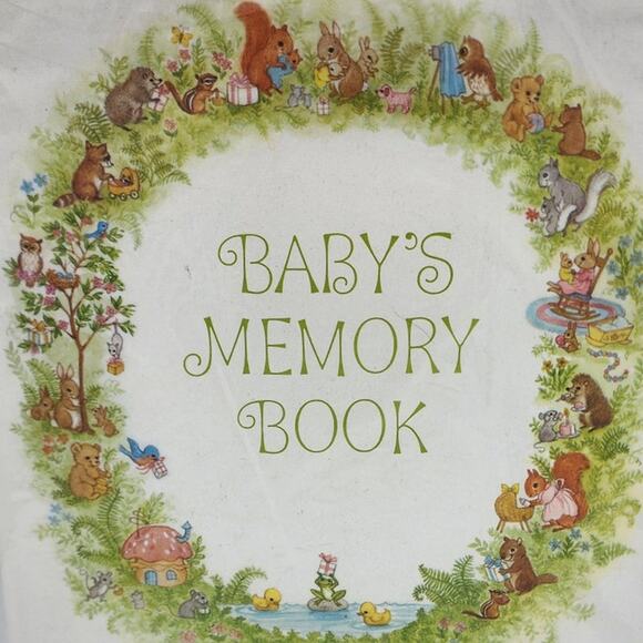 Vintage 1980 Hallmark Baby's Memory Book Favorite Nursery Rhymes Woodland Animal - Picture 2 of 13